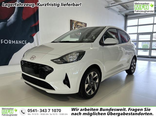Hyundai i10 - GO+ 1.0 MT 46 kW (63 PS) 5 Jahre Garantie, Klimaautomatik, Navigationssystem, Apple CarPlay & Android Auto, Sitzheizung, Lenkradheizung, Einparkhilfe hinten, Rückfahrkamera, Privacy Glass, 15" Leichtmetallfelgen, uvm.