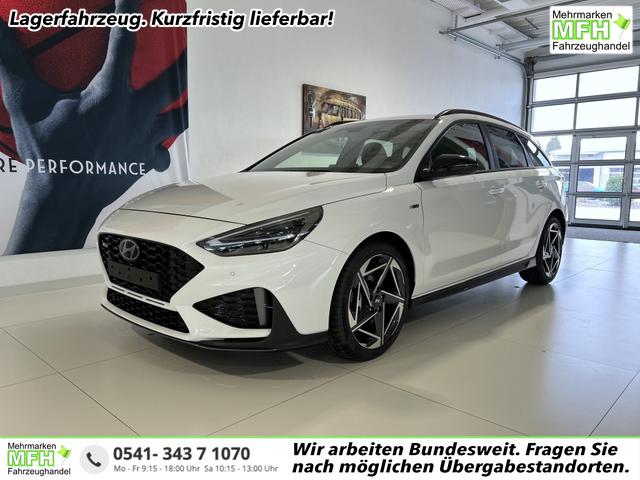 Hyundai i30 - N Line 1.5 T-GDI 48V 7DCT 103 kW / 140 PS Adaptiver Tempomat, Toter-Winkel-Assistent, 2-Zonen Klimaautomatik, Lenkradheizung, Sitzheizung, Navigationssystem, Radio DAB, Apple CarPlay, Android Auto, Induktionsladen, 18" Leichtmetallfelgen, uvm.