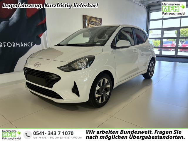 Hyundai i10 - i Line Plus 1,0 MT 49 kW (67 PS) Klimaanlage, Lenkradheizung, Sitzheizung, Höhenverstellbarer Fahrersitz, Radio, DAB, Android Auto & Apple CarPlay, Tempomat, Spurhalteassistent, Verkehrszeichenerkennung, Privacy Glass, 15 Z Leichtmetallfelgen, uvm.