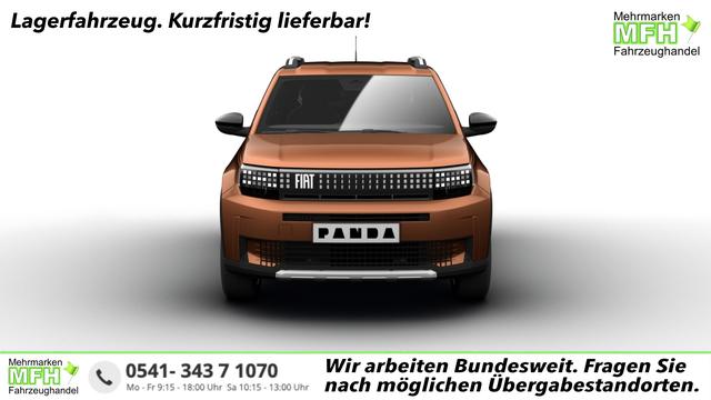 Fiat Panda - La Prima HYBRID 1.2 eDCT 81 kW (110 PS) Klimaautomatik, Radio, DAB, Navigationssystem, Lenkradheizung, Sitzheizung, Induktionsladen f&uuml;r Smartphones, LED-Scheinwerfer, Lichtsensor, Regensensor, Tempomat, 17 Zoll Leichtmetallfelgen, uvm