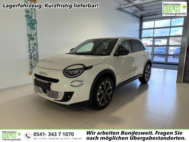 Fiat 600 - La Prima Hybrid 1.2 T3 107 kW (145 PS) DCT Klimaautomatik, Massagesitz, Sitzheizung, elektrisch verstellbarer Fahrersitz, Radio, DAB, Apple CarPlay, Android Auto, Navigationssystem, 18 Zoll Leichtmetallfelgen, uvm.