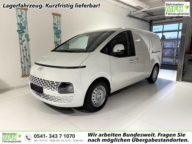 Hyundai Staria - Kastenwagen 1.6 T-GDi HEV 165 kW (224 PS) Sitz-Paket, Lenkradheizung, Sitzheizung, Klimaautomatik, DAB, Navigationssystem, Android Auto, Apple CarPlay, Einparkhilfe vorne und hinten, R&uuml;ckfahrkamera, 17 Zoll Stahlfelgen, Reserverad, uvm.