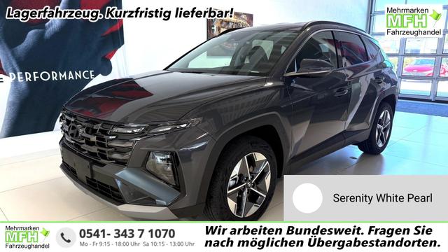 Hyundai TUCSON - GO+ 1.6 T-GDI 48V 2WD DCT 117 kW (160 PS) 2-Zonen-Klimaautomatik, Android Auto, Apple CarPlay, Voll-LED Scheinwerfer, Keyless Go, Navigationssystem, Virtual Cockpit, 18 Zoll Leichtmetallfelgen, uvm.