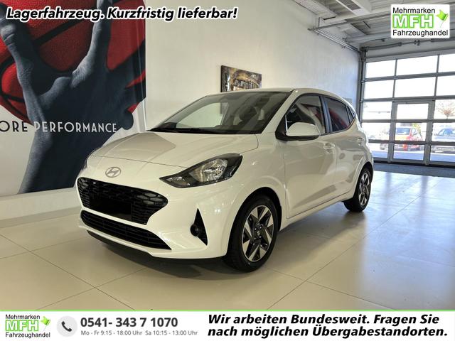 Hyundai i10 - GO+ 1.2 AMT 58 kW (79 PS) Klimaautomatik, Navigationssystem, Apple CarPlay & Android Auto, Sitzheizung, Lenkradheizung, Einparkhilfe hinten, R&uuml;ckfahrkamera, Privacy Glass, 15" Leichtmetallfelgen, uvm.