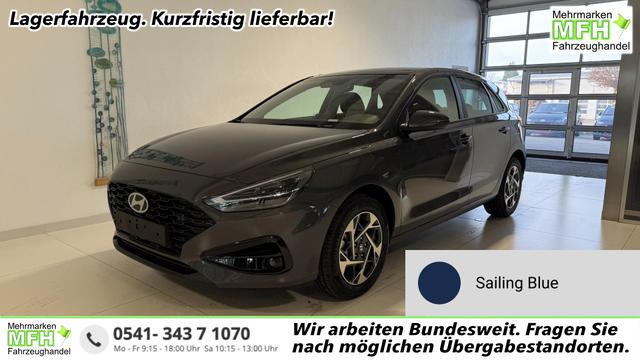 Hyundai i30 - GO 1.5 DPI 71 kW (97 PS) Radio, DAB, Android Auto, Apple CarPlay, Navigationssystem, Bluetooth, Klimaanlage, Lenkradheizung, Sitzheizung, R&uuml;ckfahrkamera, Einparkhilfe vorne und hinten, 16 Zoll Leichtmetallfelgen, uvm.