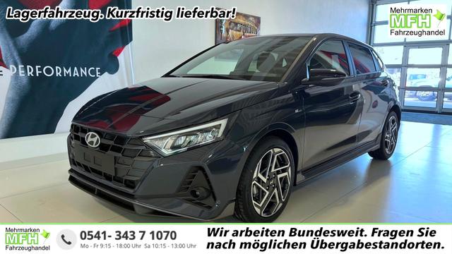 Hyundai i20 - N Line 1.0 T-GDI DCT 73 kW (100 PS) Lenkradheizung, Sitzheizung, Klimaautomatik, DAB, Android Auto, Apple CarPlay, Navigationssystem, Virtual Cockpit, Einparkhilfe vorne und hinten, R&uuml;ckfahrkamera, 17 Zoll Leichtmetallfelgen, uvm.