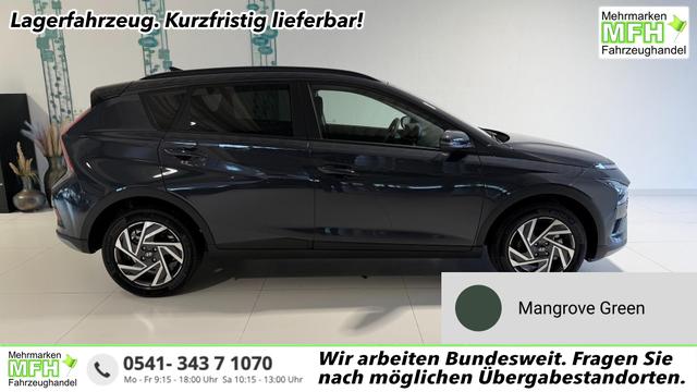 Hyundai BAYON - GO+ 1.0 T-GDI DCT 74 kW (101 PS) Toter-Winkel-Assistent, Induktive Ladestation, Comfort-Paket, Lenkradheizung, Sitzheizung, DAB, Android Auto, Apple CarPlay, Navigationssystem, LED-Scheinwerfer, Einparkhilfe, R&uuml;ckfahrkamera, uvm.