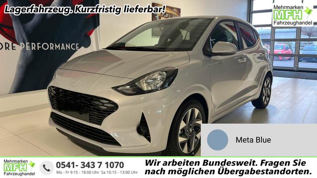 Hyundai i10 - GO+ 1.2 MT 58 kW (79 PS) Klimaautomatik, Navigationssystem, Apple CarPlay & Android Auto, Sitzheizung, Lenkradheizung, Einparkhilfe hinten, R&uuml;ckfahrkamera, Privacy Glass, 15" Leichtmetallfelgen, uvm.