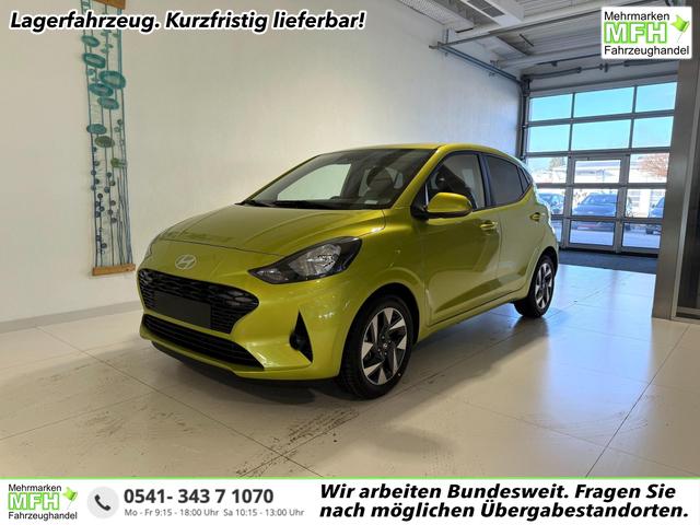 Hyundai i10 - GO+ 1.2 AMT 58 kW (79 PS) Klimaautomatik, Navigationssystem, Apple CarPlay & Android Auto, Sitzheizung, Lenkradheizung, Einparkhilfe hinten, R&uuml;ckfahrkamera, Privacy Glass, 15" Leichtmetallfelgen, uvm.