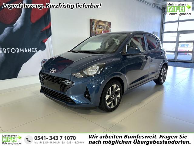 Hyundai i10 - GO+ 1.2 AMT 58 kW (79 PS) Klimaautomatik, Navigationssystem, Apple CarPlay & Android Auto, Sitzheizung, Lenkradheizung, Einparkhilfe hinten, R&uuml;ckfahrkamera, Privacy Glass, 15" Leichtmetallfelgen, uvm.