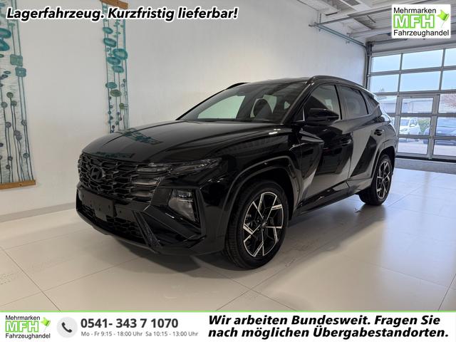 Hyundai TUCSON - N Line 1.6 T-GDI Hybrid 4WD AT 176kW / 239PS 2-Zonen-Klimaautomatik, Sitzheizung, Lenkradheizung, Navigationssystem, DAB, Android Auto, Apple CarPlay, R&uuml;ckfahrkamera, Head-up Display, Krell Sound System, 19 Zoll Leichtmetallfelgen, uvm.