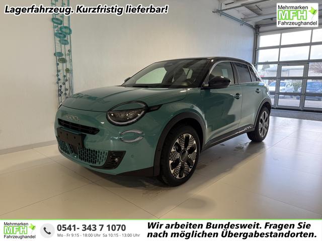 Fiat 600 - La Prima Hybrid 1.2 T3 107 kW (145 PS) DCT Klimaautomatik, Massagesitz, Sitzheizung, elektrisch verstellbarer Fahrersitz, Radio, DAB, Apple CarPlay, Android Auto, Navigationssystem, 18 Zoll Leichtmetallfelgen, uvm.