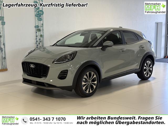 Ford Puma - Titanium 1.0 EcoBoost Hybrid 92 kW (125 PS) Lenkradheizung, Sitzheizung, DAB, Navigationssystem, Radio, Apple CarPlay, Android Auto, Einparkhilfe hinten, R&uuml;ckfahrkamera, Verkehrsschild-Erkennungssystem, 17"-LM-Felgen, uvm.