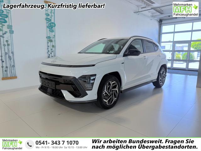 Hyundai KONA - N Line 1.0 T-GDI 2WD 88 kW (120 PS) Lenkradheizung, Sitzheizung, 2-Zonen-Klimaautomatik, 360&deg; &Uuml;bersichtskamera, Geschwindigkeitslimitassitent, Navigationssystem, DAB, Apple CarPlay, Android Auto, 18 Zoll Leichtmetallfelgen, uvm.