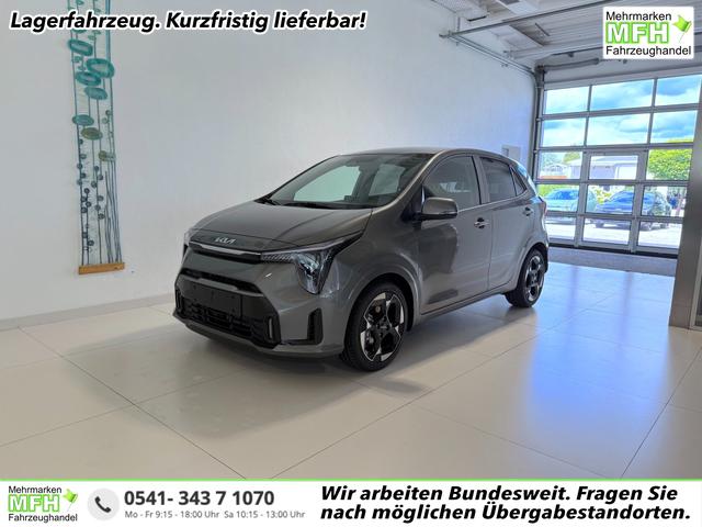 Kia Picanto - Gold 1,0 GDI AMT5 Automatik 50 kW (68 PS) Klimaautomatik, Sitzheizung, Lenkradheizung, Navigationssystem, Radio, DAB, Android Auto, Apple CarPlay, Lichtsensor, Einparkhilfe hinten, R&uuml;ckfahrkamera, Kabelloses Laden von Smartphones, Keyless Go, 16 Zoll