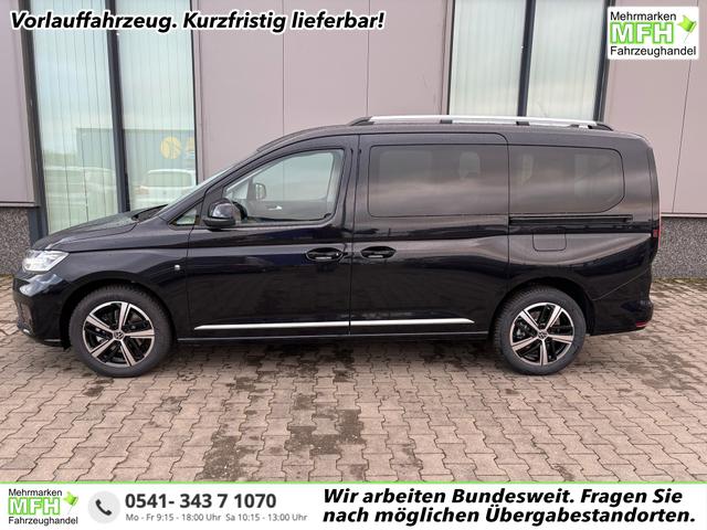 Volkswagen Caddy - Style MAXI 7-SITZER 1.5 TSI 115PS DSG/AUTOMATIK, SCHWARZ-MET., 17" Alu/Ganzjahresreifen, Winterpaket, ACC-Tempomat, Toter-Winkel, ParkAssist, Parksensoren vo/hi, R&uuml;ckfahrkamera, Radio Ready2Discover 10" + Wireless AppConnect, Climatronic, Abgedunkelte Scheiben
