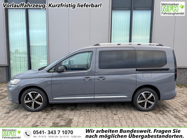 Volkswagen Caddy - Style MAXI 7-SITZER 1.5 TSI 115PS DSG/AUTOMATIK, PURE-GREY, 17" Alu/Ganzjahresreifen, Winterpaket, ACC-Tempomat, Toter-Winkel, ParkAssist, Parksensoren vo/hi, R&uuml;ckfahrkamera, Radio Ready2Discover 10" + Wireless AppConnect, Climatronic, Abgedunkelte Scheiben