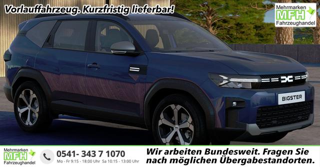 Dacia Bigster - Journey 1.2 TCe 140 Mild-Hybrid 6-Gang, Blau-Metallic + Cold-Pack 2 Parking-Paket Reserverad, Klimaautomatik, Privacy-Glas, Navigation, 18" Alu, Keycard Handsfree, Elektrische Heckklappe, Rückfahrkamera, Tempomat