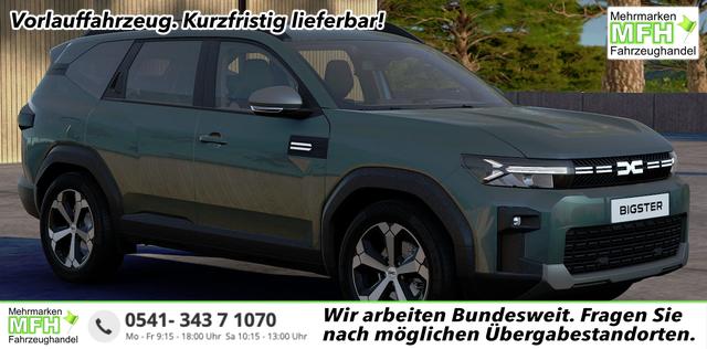 Dacia Bigster - Journey 1.2 TCe 140 Mild-Hybrid 6-Gang, Grün-Metallic + Cold-Pack 2 Parking-Paket Reserverad, Klimaautomatik, Privacy-Glas, Navigation, 18" Alu, Keycard Handsfree, Elektrische Heckklappe, Rückfahrkamera, Tempomat