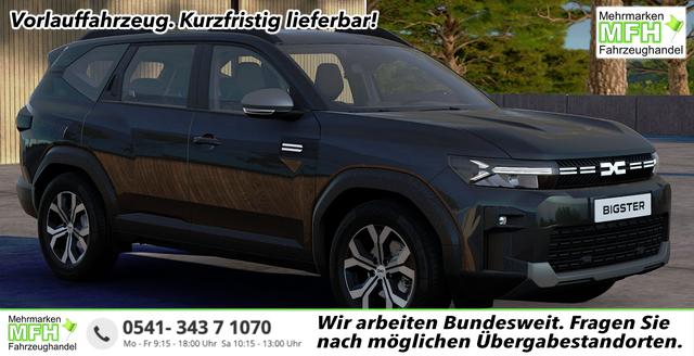 Dacia Bigster - Expression 1.2 TCe 140 Mild-Hybrid 6-Gang, Schwarz-Metallic + Parking-Paket, 17" Alu, Rückfahrkamera, Klimaautomatik, Radio 10" Wireless Apple CarPlay/Android Auto, Tempomat, Nebelscheinwerfer, Lederlenkrad