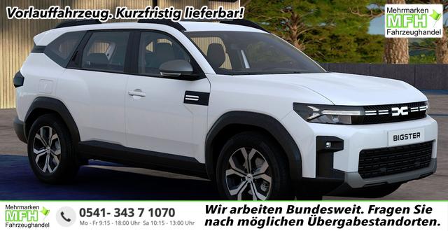 Dacia Bigster - Expression 1.2 TCe 140 Mild-Hybrid 6-Gang, Weiß + Parking-Paket, 17" Alu, Rückfahrkamera, Klimaautomatik, Radio 10" Wireless Apple CarPlay/Android Auto, Tempomat, Nebelscheinwerfer, Lederlenkrad