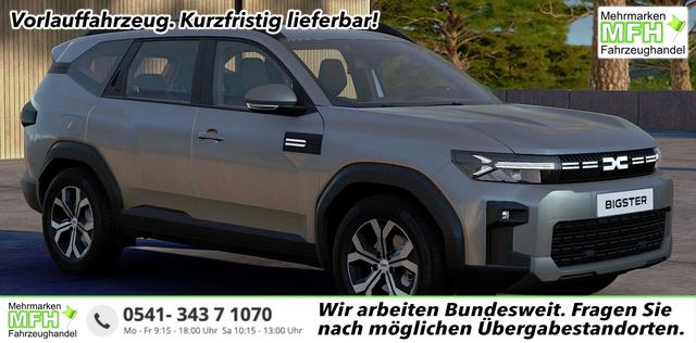 Dacia Bigster - Expression 1.2 TCe 140 Mild-Hybrid 6-Gang, Grau-Metallic + Parking-Paket, 17" Alu, Rückfahrkamera, Klimaautomatik, Radio 10" Wireless Apple CarPlay/Android Auto, Tempomat, Nebelscheinwerfer, Lederlenkrad