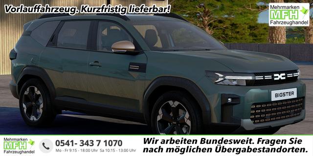 Dacia Bigster - Journey 1.2 TCe ECO-G140 (Benzin/LPG) Mild-Hybrid 6-Gang, Grün-Metallic + Cold-Pack 2 Parking-Paket, Klimaautomatik, Privacy-Glas, Navigation, 18" Alu, Keycard Handsfree, Elektrische Heckklappe, Rückfahrkamera, Tempomat