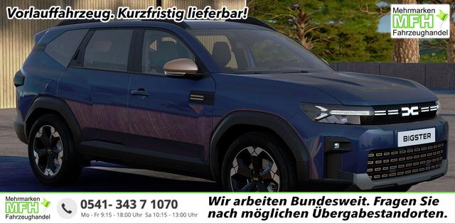 Dacia Bigster - Extreme 1.2 TCe 140 Mild-Hybrid 6-Gang, Blau-Metallic + ELEKTR. HECKKLAPPE COLD-PACK 2 Parking-Paket, Klimaautomatik, Privacy-Glas, Navigation, 18" Alu, Keycard Handsfree, Elektrisches PANORAMADACH, Rückfahrkamera, Tempomat