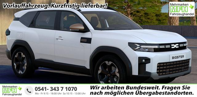 Dacia Bigster - Journey 1.2 TCe ECO-G140 (Benzin/LPG) Mild-Hybrid 6-Gang, Weiß + Cold-Pack 2 Parking-Paket, Klimaautomatik, Privacy-Glas, Navigation, 18" Alu, Keycard Handsfree, Elektrische Heckklappe, Rückfahrkamera, Tempomat