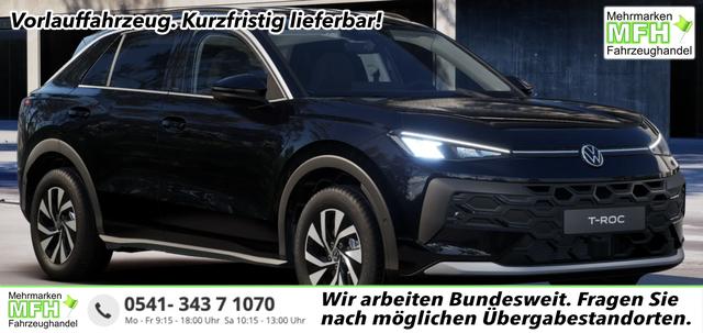 Volkswagen T-Roc - LIFE 1.5 eTSI 116PS DSG (AUTOMATIK), SCHWARZ-METALLIC, ANH&Auml;NGERKUPPLUNG, WINTER-PAKET, PRIVACY, 16" Alu, ACC, Climatronic, R&uuml;ckfahrkamera, Parksensoren vorne/hinten, Radio 12,9" + Wireless App-Connect, Toter-Winkel-Warner, M-Lederlenkrad, LED-Scheinwerfer