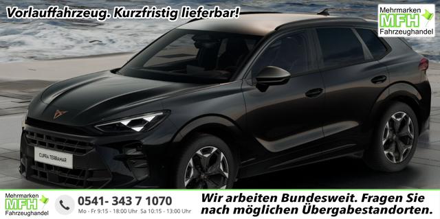 Cupra Terramar - Basis 1.5 e-TSI 150PS DSG, 5 Jahre Garantie, SCHWARZ-MET, AHK SCHWENKBAR, 19" Alu, NAVIGATION 19"; MATRIX-LED, KESSY, Alarm, Interieur Moon-Light, Elektr. Heckklappe, ACC, Climatronic, Parksensoren vorn/hinten, TOP-VIEW-Kamera, Intelligent-Drive-Paket, HEAD-UP
