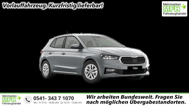 Skoda Fabia - Extra Plus 1.0 TSI 116PS, 5 Jahre Garantie, SMOKEY-SILBER METALLIC, CLIMATRONIC, BEHEIZTE FRONTSCHEIBE, SITZHEIZUNG, M-Lederlenkrad BEHEIZT, 15" ALU, Parksensoren hinten, R&uuml;ckfahrkamera, Infotainment 8", Virtual Cockpit, Tempomat, NSW, Wireless SmartLink