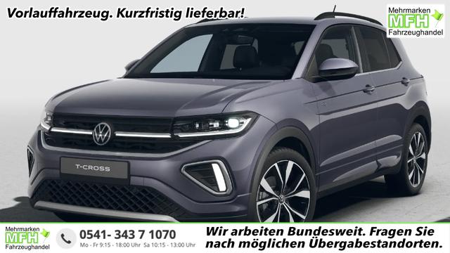 Volkswagen T-Cross - R-Line Limited 1.0 TSI 115PS DSG, Rauch-Grau-Metallic, 5 JAHRE GARANTIE, ANH&Auml;NGERKUPPLUNG, CLIMATRONIC, SITZHEIZUNG, 18" Alu, MATRIX-LED, Adaptiver Tempomat ACC, Parksensoren, R&uuml;ckfahrkamera, Keyless, Abgedunkelte Scheiben, Radio "Ready2Discover" + App-Connect