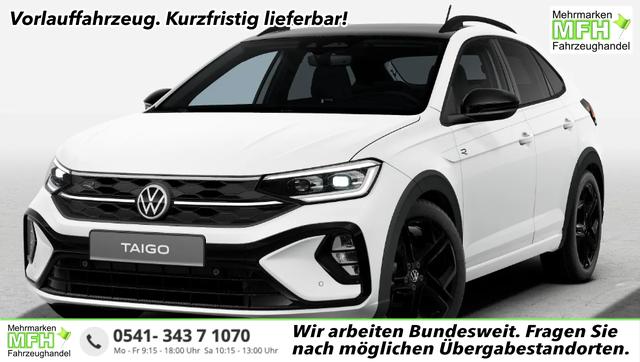 Volkswagen Taigo - R-Line Limited 1.0 TSI 115PS DSG/AUTOMATIK, PURE-WHITE/DACH SCHWARZ, DESIGN-PACK BLACK, CLIMATRONIC, SITZHEIZUNG, 18" Alu, LED-MATRIX IQ LIGHT, Keyless, Sicht-Paket, R&uuml;ckfahrkamera, Parksensoren vo/hi, Abgedunkelte Scheiben, Radio Ready2Discover/App-Connect, Sportsitze