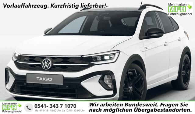 Volkswagen Taigo - R-Line Limited 1.0 TSI 115PS DSG, 5JAHRE GARANTIE, 18" Alu, CLIMATRONIC, SITZHEIZUNG, PURE-WHITE/DACH SCHWARZ, LED-MATRIX-Scheinwerfer IQ LIGHT, Keyless, Sicht-Paket, R&uuml;ckfahrkamera, Parksensoren vo/hi, Abgedunkelte Scheiben, Radio Ready2Discover/App-Connect, Sportsitz