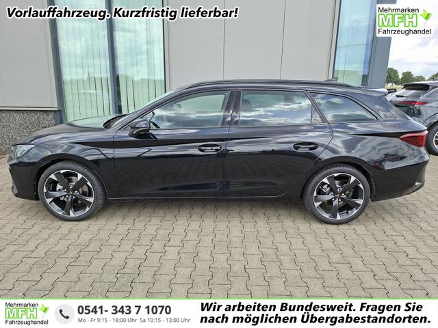 Cupra Leon Sportstourer - Basis 1.5 eTSI 150PS DSG (AUTOMATIK), SCHWARZ, ANH&Auml;NGERKUPPLUNG, ELEKTR. HECKKLAPPE, KESSY, ALARM, R&Uuml;CKFAHRKAMERA, 18" Alu, Sitzheizung, M-Lederlenkrad beheizt, Parksensoren vorne und hinten, Adaptiver Tempomat, 3-Zonen-Climatronic, Radio 12,9" + Full Link