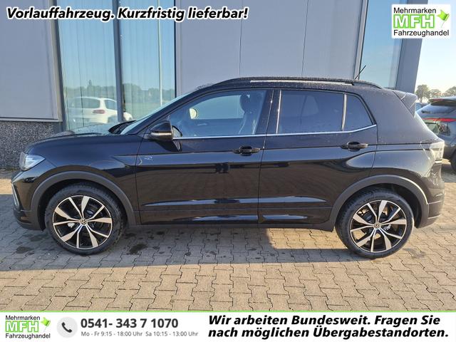 Volkswagen T-Cross - R-Line Limited 1.0 TSI 115PS, Deep-Black-Metallic, 5 JAHRE GARANTIE, ANH&Auml;NGERKUPPLUNG, CLIMATRONIC, SITZHEIZUNG, 18" Alu, MATRIX-LED, Adaptiver Tempomat ACC, Parksensoren, R&uuml;ckfahrkamera, Keyless, Abgedunkelte Scheiben, Radio "Ready2Discover" + App-Connect