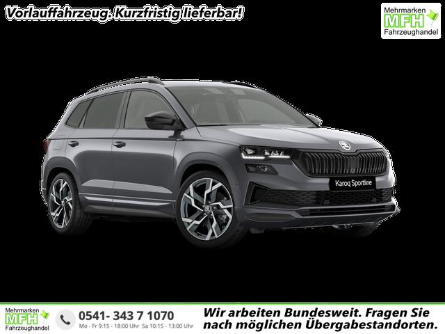 Skoda Karoq - Sportline 2.0 TSI DSG 4x4 GV4+AHK+Navi+360&deg;+Pano+Keyless+LM19+Matrix+eHeck