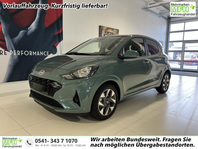 Hyundai i10 - GO+ 1.2 MT 58 kW (79 PS) 5 Jahre Herstellergarantie, Klimaautomatik, Navigationssystem, Apple CarPlay & Android Auto, Sitzheizung, Lenkradheizung, Einparkhilfe hinten, Rückfahrkamera, Privacy Glass, 15" Leichtmetallfelgen, uvm.