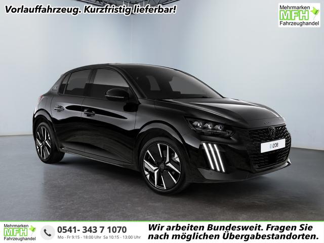 Peugeot e-208 - 54kWh 156PS/115kW GT Pack 2026, 421km WLTP | +17" ALU +Glasdach +RFK +Adaptiver Tempomat +P.Sensor V+H +EL. Fahrersitz +Massage +Apple CarPlay +W&auml;rmepumpe