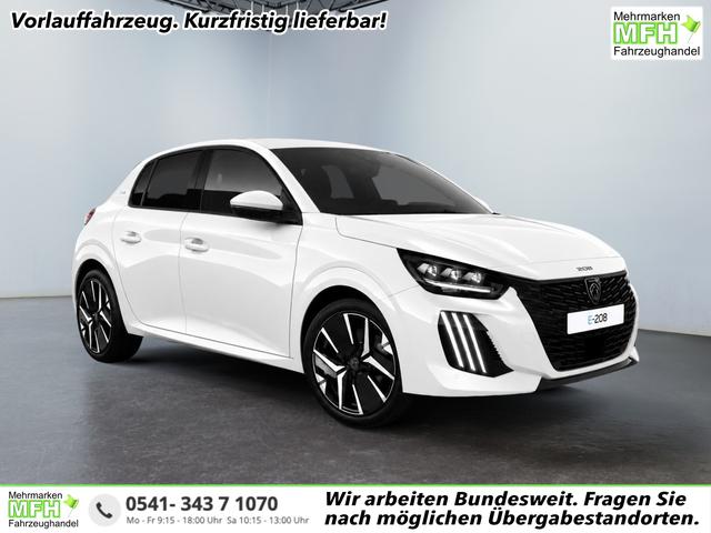 Peugeot e-208 - 54kWh 156PS/115kW GT Pack 2026, 421km WLTP | +17" ALU +Glasdach +RFK +Adaptiver Tempomat +P.Sensor V+H +EL. Fahrersitz +Massage +Apple CarPlay +W&auml;rmepumpe