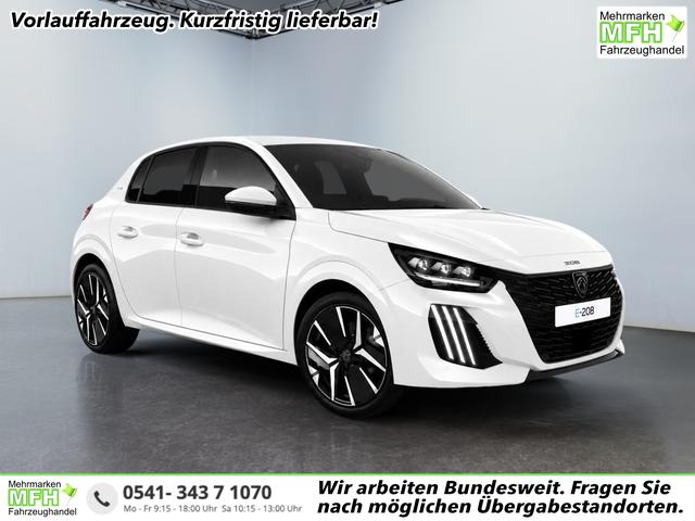 Peugeot e-208 - 54kWh 156PS/115kW GT Pack 2026, 421km WLTP | +17" ALU +Glasdach +RFK +Adaptiver Tempomat +P.Sensor V+H +EL. Fahrersitz +Massage +Apple CarPlay +W&auml;rmepumpe