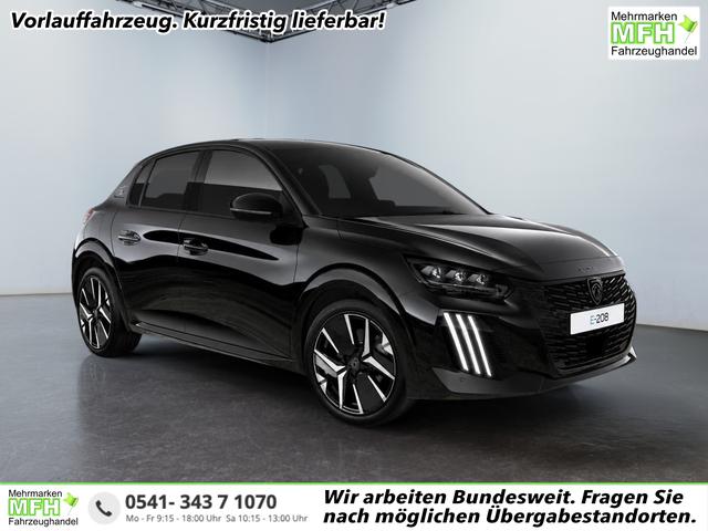 Peugeot e-208 - GT Pack 54kWh 156PS/115kW 421km WLTP +ACCStop&Go +Open&Go +AktiverSpurhalteassistent +PanoramaGlasdach +17"Yanaka +FahrersitzElektrisch +Massage +Alcantara/Kunstleder +3D-Navi +10"3D-Kombiinstrument +Sitzhzg +W&auml;rmepumpe +PDCv+h +RFK