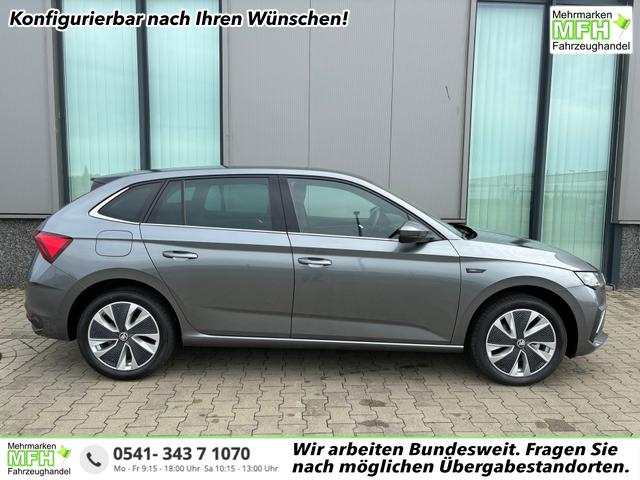 Skoda Scala Extra Plus 1.5 TSI 150PS, 5 Jahre Garantie, 16" Alu, Kessy, Alarm, Parksensoren vo/hi, Kamera, Sitzheizung, Climatronic, Tempomat, SunSet, Radio 8" + Smartlink, M-Lederlenkrad beheizt, Verlängerte Heckscheibe, LED-Scheinwerfer, NSW 