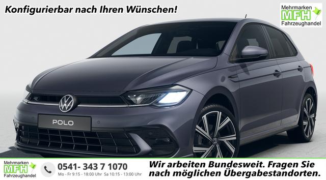 Volkswagen Polo - R-Line Limited 1.0 TSI 95PS, Metallic, 17" Alu, Park Assist inkl. Parksensoren, Rückfahrkamera, Side Assist, Toter-Winkel, Sicht-Paket PLUS, Abgedunkelte Scheiben, ACC, LED, Klima, Radio Ready2Discover, Wireless AppConnect