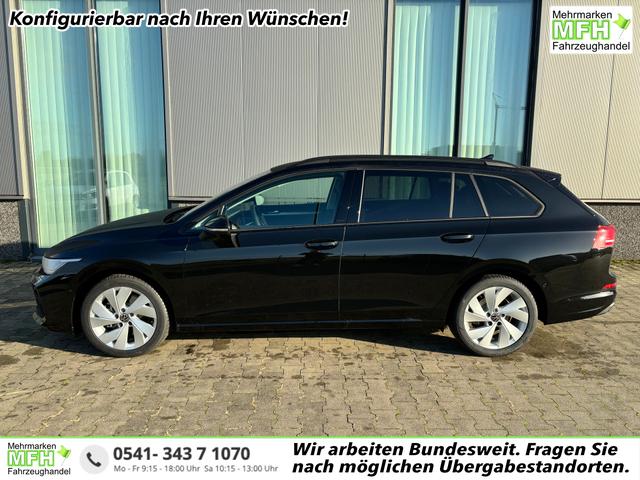 Volkswagen Golf Variant - Basis 1.5 TSI 115PS, LED-Scheinwerfer, Radio Composition 10,3" + Wireless App-Connect, Parksensoren vorne und hinten, Climatronic, M-Lederlenkrad, Digitales Cockpit, Reserverad, Dachreling