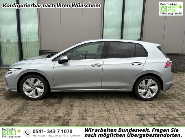 Volkswagen Golf - Basis 1.5 TSI 115PS, LED-Scheinwerfer, Radio Composition 10,3" + Wireless App-Connect, Parksensoren vorne und hinten, Climatronic, M-Lederlenkrad, Digitales Cockpit, Reserverad