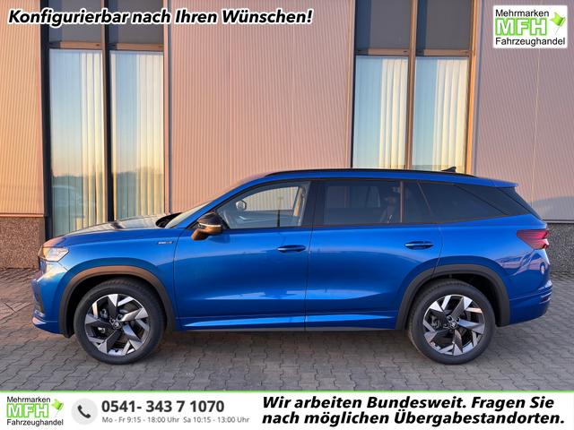 Skoda Kodiaq - Sportline Angebot f. Menschen mit Behinderung 100%! 1.5 TSI 150PS DSG, 19" Alu, NAVI 13", MATRIX-LED-Scheinwerfer, KESSY, Alarm, Parksensoren vorn/hinten, Rückfahrkamera, Tempomat, Elektr. Heckklappe + Fahrersitz, Sitzheizung, 3-Zonen-Climatronic