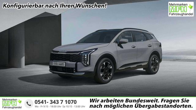 Kia Sportage - Comfortline 1.6 T-GDI AUTOMATIK HYBRID 239PS, 7 Jahre Garantie, 17" Alu, NAVIGATION, 2-Zonen-Climatronic, Parksensoren vorn/hinten, R&uuml;ckfahrkamera, Smart Key, Adaptiver Tempomat, Dachreling