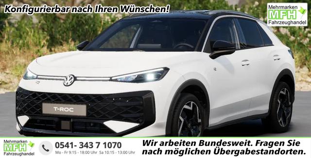 Volkswagen T-Roc - LIFE 1.5 eTSI mild-hybrid 150PS DSG (AUTOMATIK), 16" Alufelgen, ACC Tempomat, Climatronic, R&uuml;ckfahrkamera, Parksensoren vorne/hinten, Radio 12,9" + Wireless App-Connect, Toter-Winkel-Warner, M-Lederlenkrad, Armlehne vorn, LED-Scheinwerfer, Dachreling
